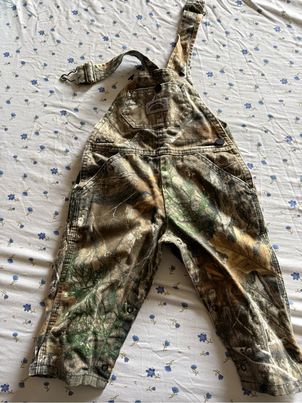 Kids Camouflage Overalls in Green and Brown